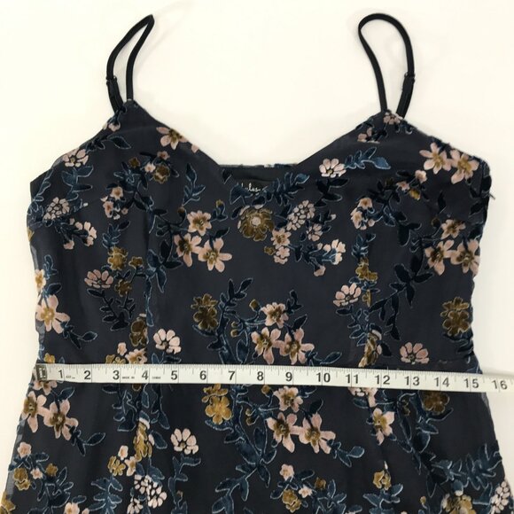 NEW Lulus Evenings With You Floral Velvet Dress Women's Large Asymmetrical Party - Picture 8 of 16